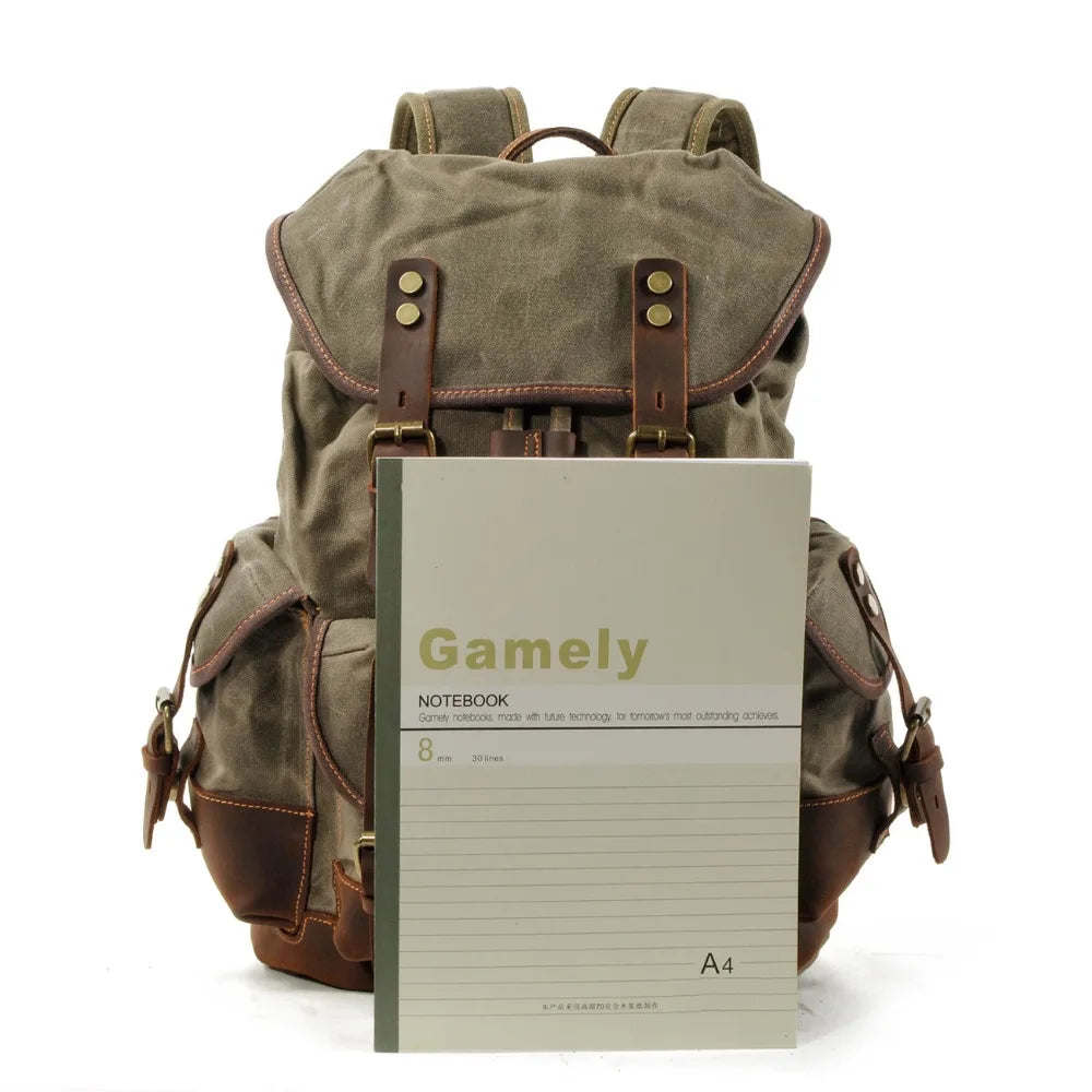 Mortani Ombra Vintage Canvas Backpack